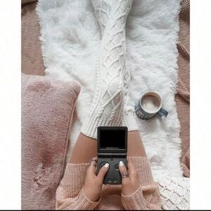 Thigh High Knit Off White Socks